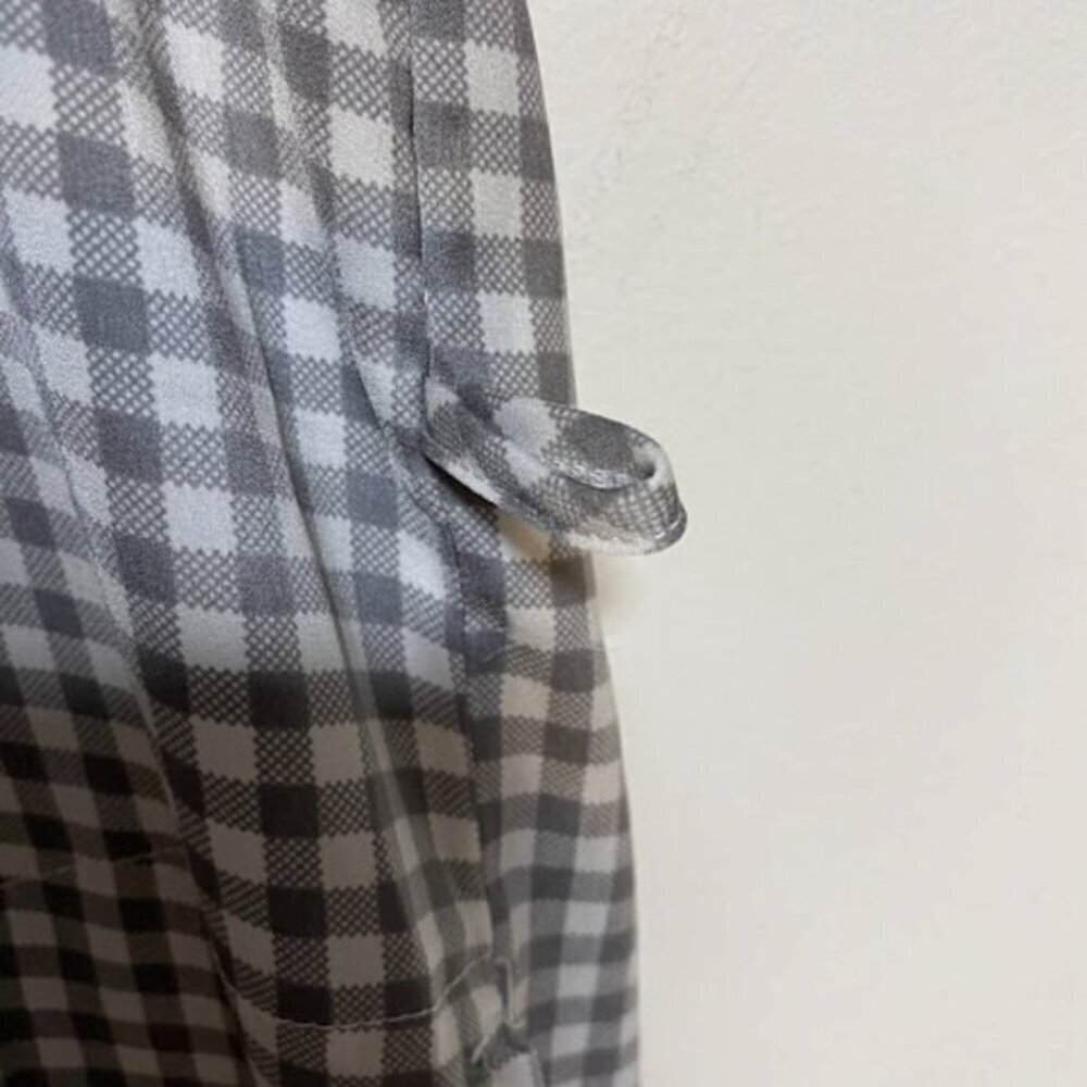 40 Winks Gray White Gingham Women's Kimono Cardigan Size S/P - Picture 13 of 13